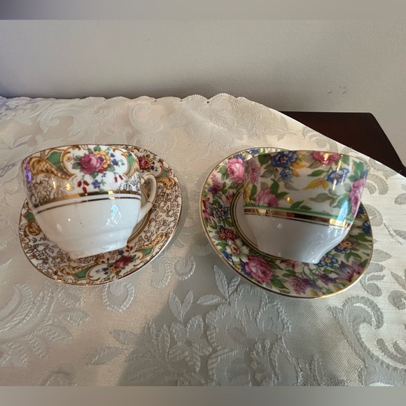 Vintage Palissy Pottery tea cup and saucer. Made in England. Bone china. - Picture 8 of 8